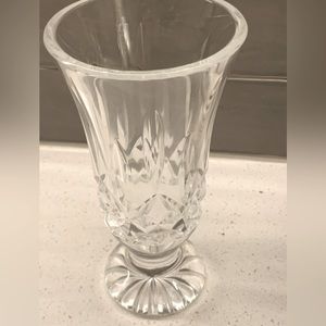 Waterford 7 inch crystal vase, Lismore signed pedestal collectible (no box)